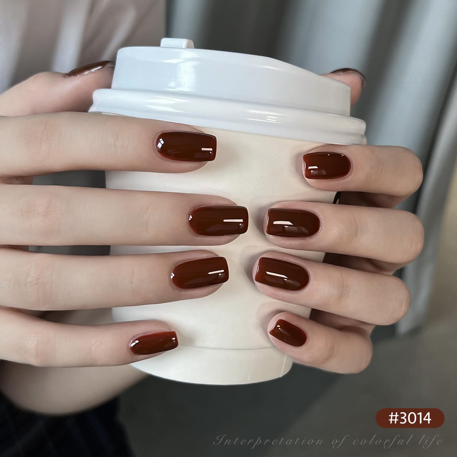 GAOY brush stroke swatches on sticks showing texture and opacity of each nude brown shade for planning manicures