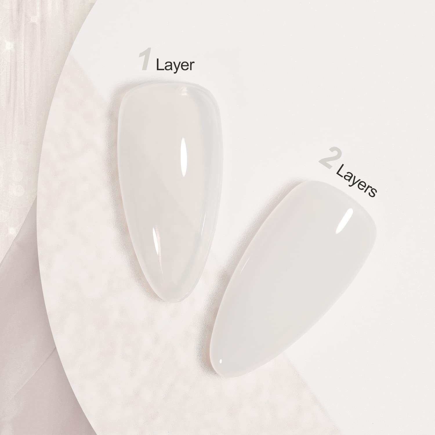 GAOY brush stroke texture demonstrating buildable jelly finish benefit