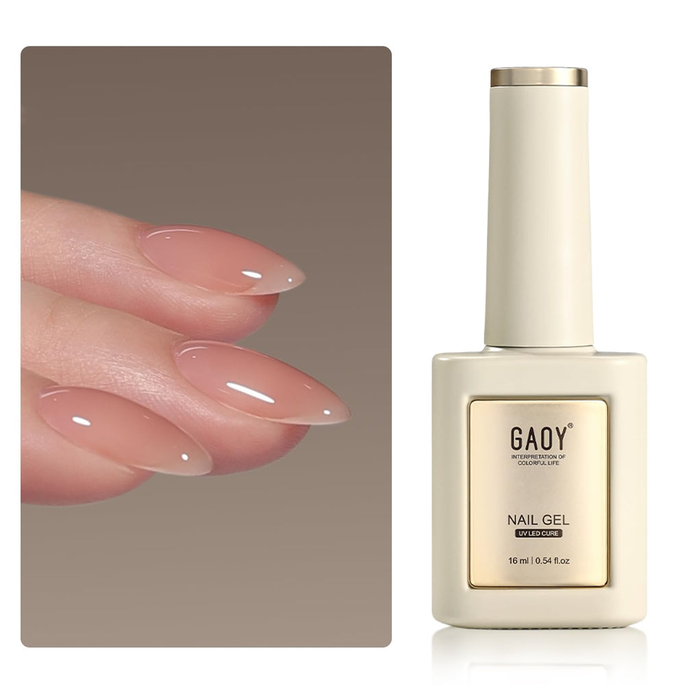 GAOY front bottle showing 16ml builder base gel and champagne cap benefiting storage