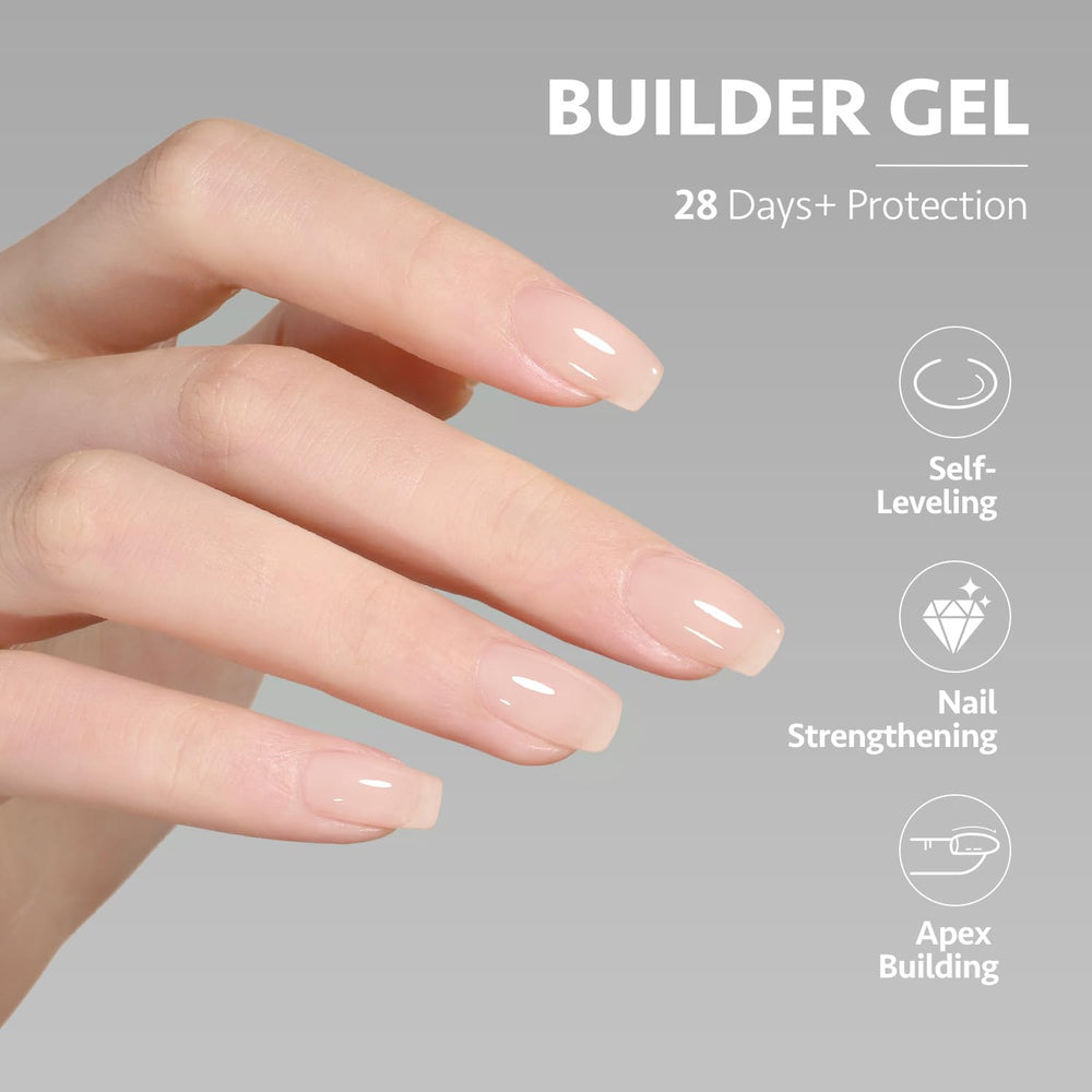 GAOY brush applying builder gel to nail demonstrating controlled placement and coverage
