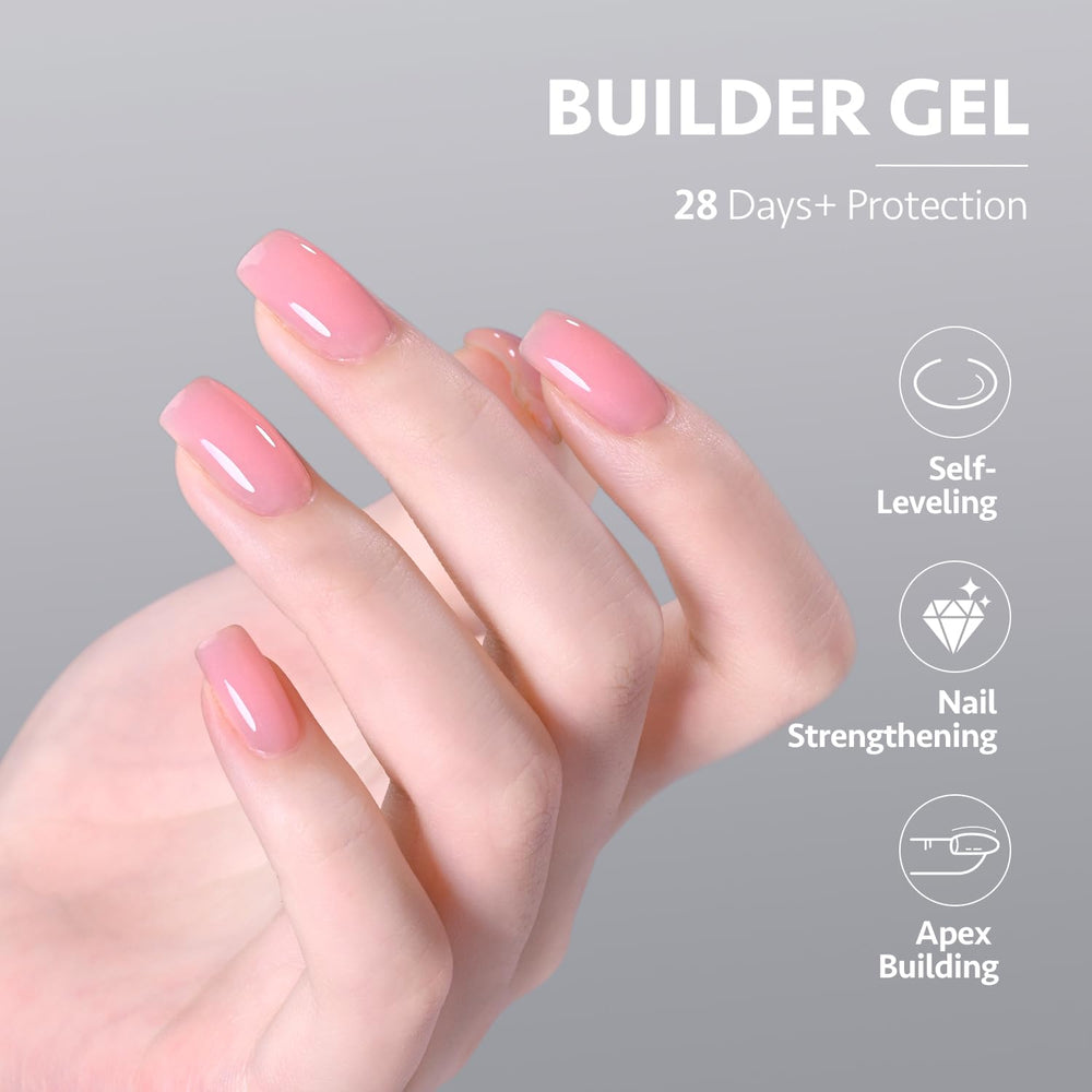 Close-up texture of GAOY gel highlighting self-leveling consistency for even builds
