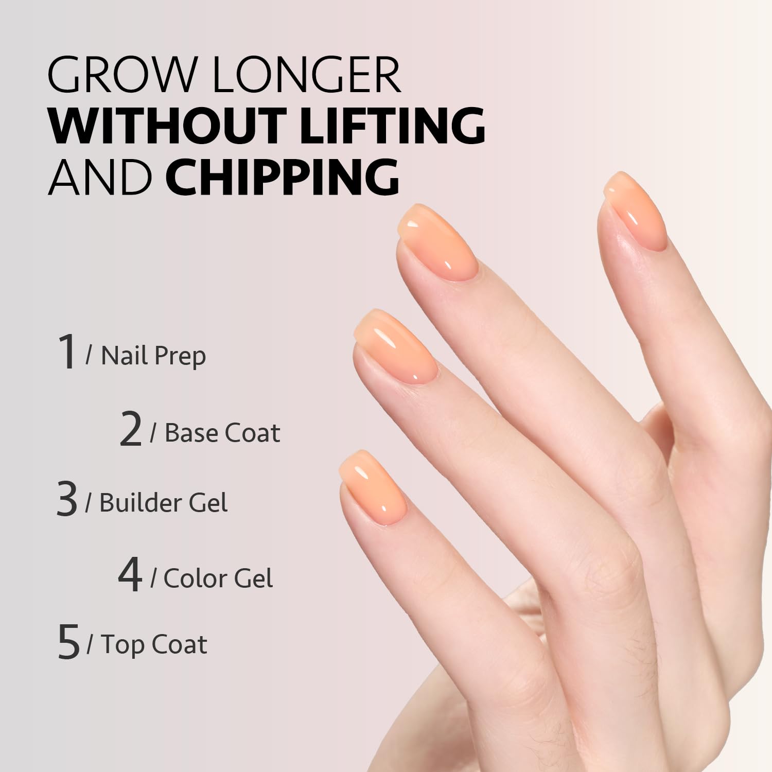 GAOY milky white gel texture swipe on card benefit: self-leveling consistency for even arches