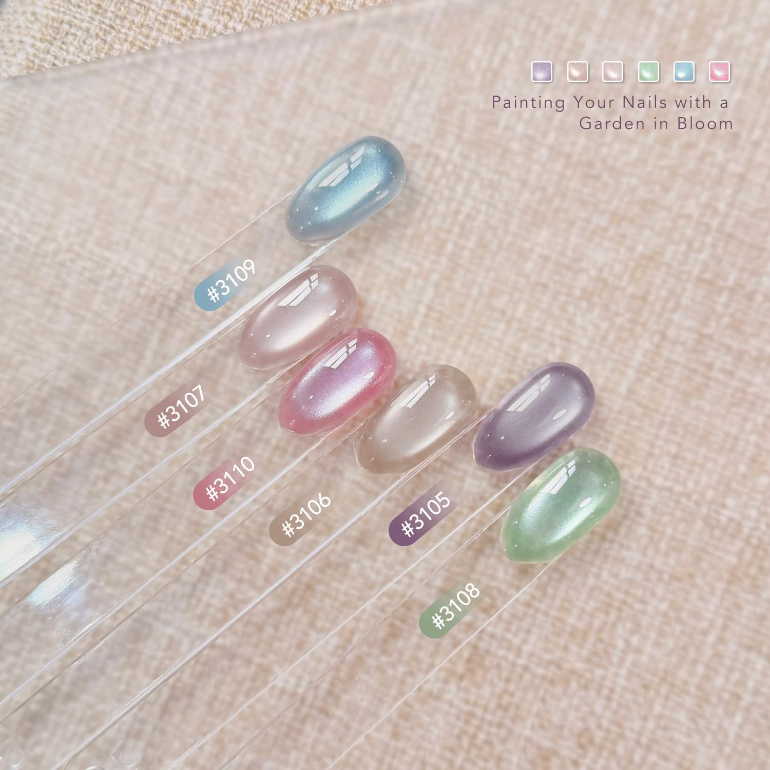 GAOY cat-eye magnet close-up demonstrating control for precise glitter stripe effects