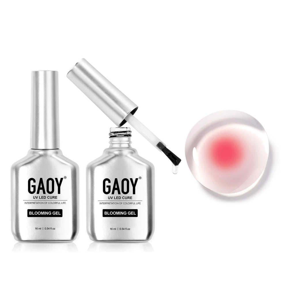 GAOY clear blooming gel front packaging showing two bottles and label, easy-to-use design