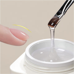 GAOY jar and brush front view showing product and included applicator for easy use