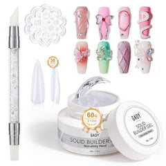 GAOY clear builder gel tube front showing label and size benefit