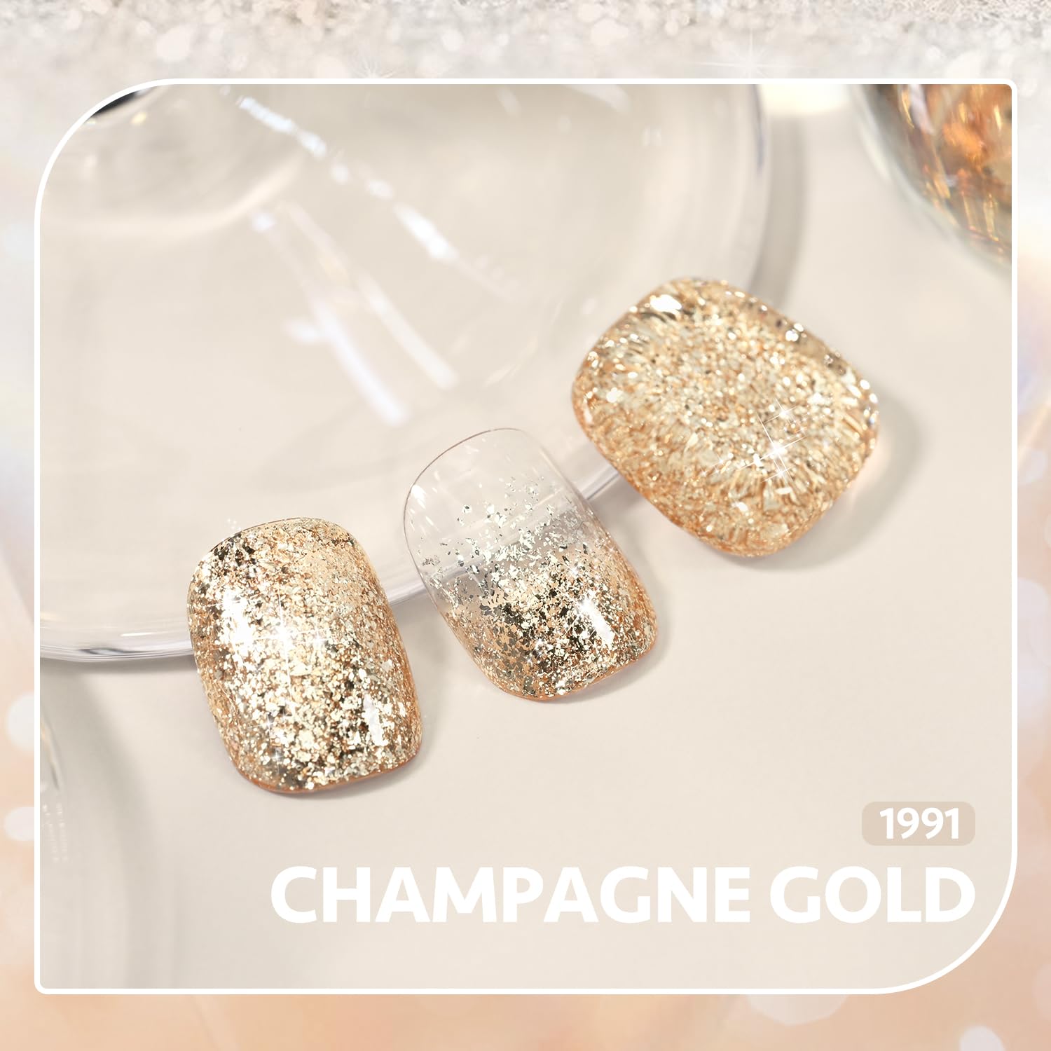 GAOY close-up glitter texture highlighting dense sparkle and smooth finish