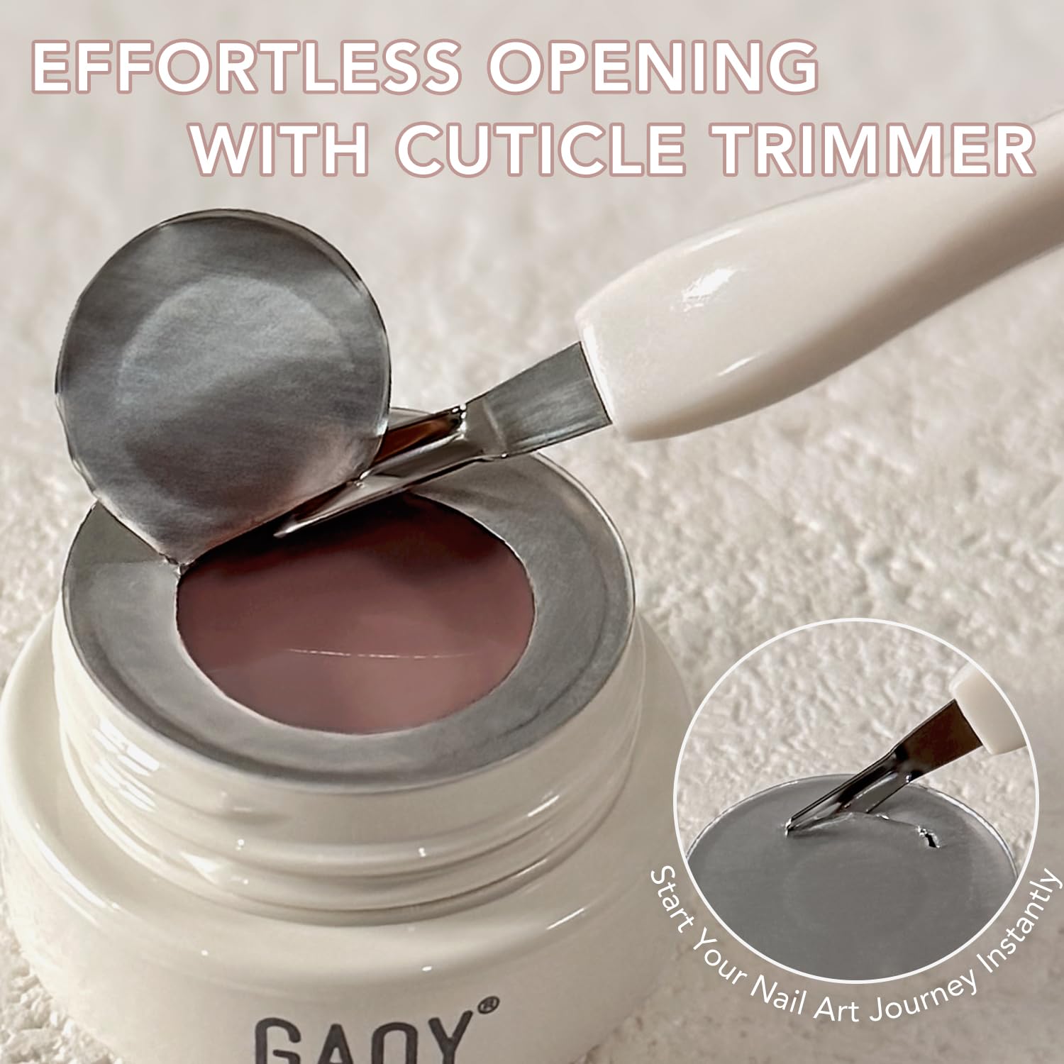 GAOY close-up of gel texture highlighting sheer shimmer and buildable finish