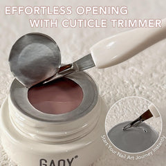 GAOY close-up of gel texture highlighting sheer shimmer and buildable finish