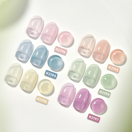 GAOY brush pulling translucent polish demonstrating smooth spread and streak-free finish