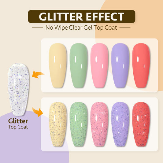 GAOY close-up brush stroke showing smooth glitter texture and coverage