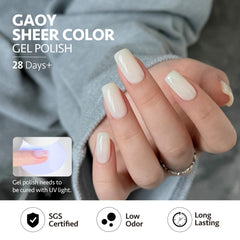 GAOY in salon styling on model hands illustrating professional glossy results