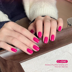 GAOY color swatch array of six pink shades for creative nail-art options benefit