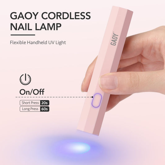 GAOY held in hand demonstrating portability and cordless convenience