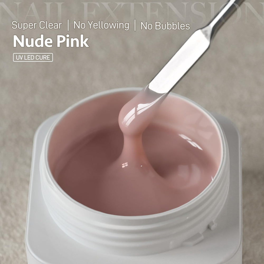 GAOY crystal poly gel texture close-up highlighting smooth thin viscosity for easy shaping