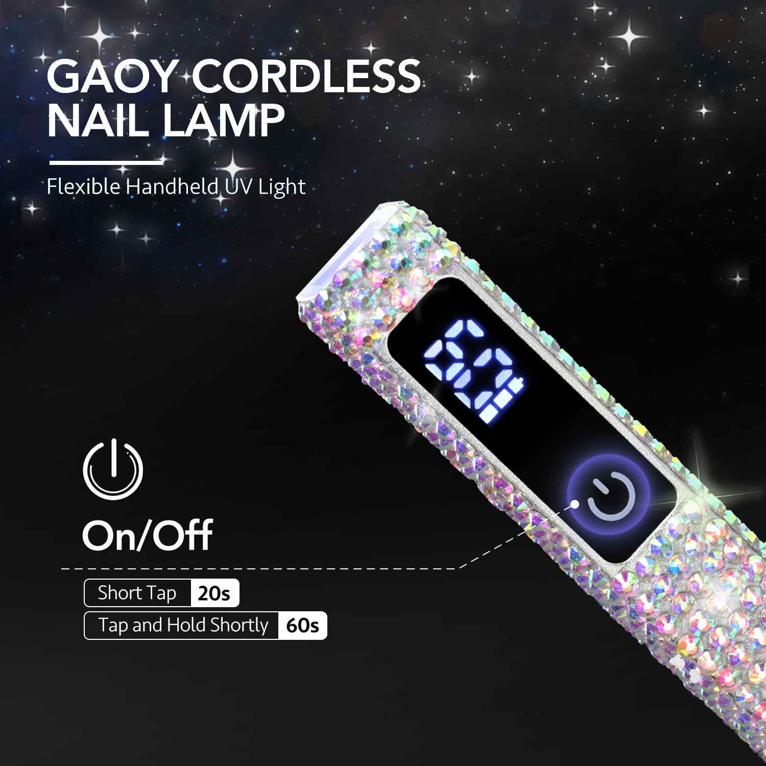 GAOY diamond texture close-up highlighting grip and anti-slip control for steady nails