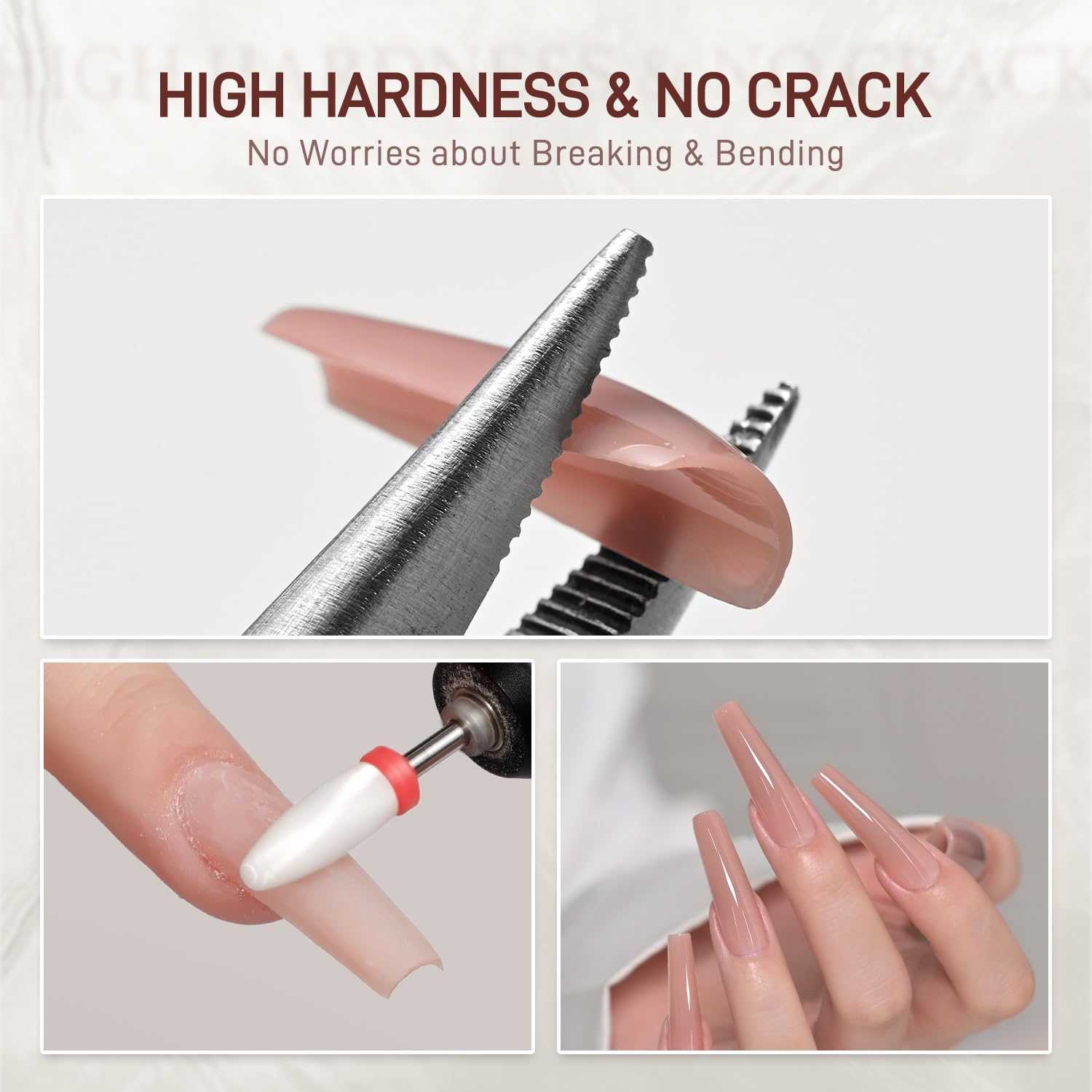 GAOY poly gel being applied with dual form showing quick, clean extension technique