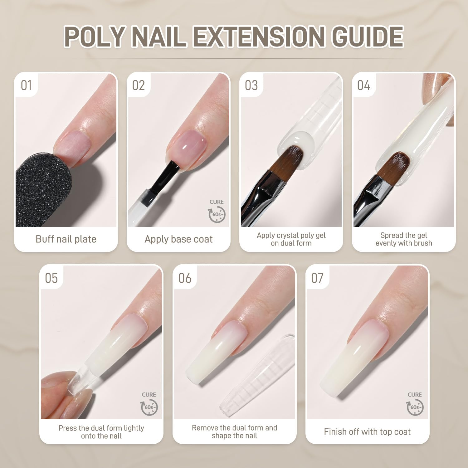GAOY finished milky-white manicure lifestyle image showing salon-quality results