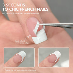 GAOY French tip sticker sheet detail displaying precise guides for clean edges