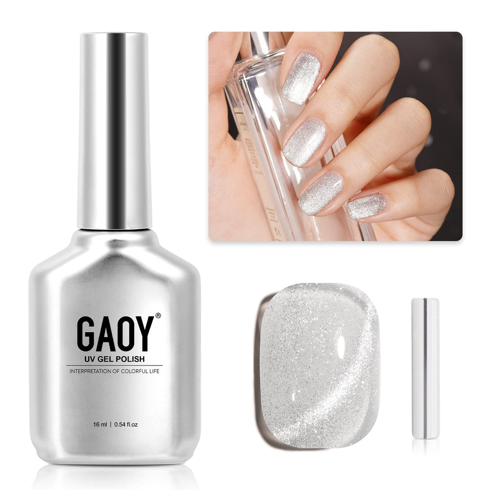 GAOY front bottle 1138 silver showing reflective gel and readable label for easy choice