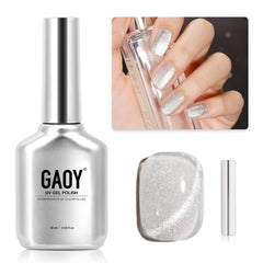 GAOY front bottle 1138 silver showing reflective gel and readable label for easy choice
