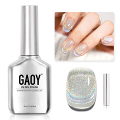 GAOY bottle front view showing 1394 silver rainbow and glass bottle benefit clarity