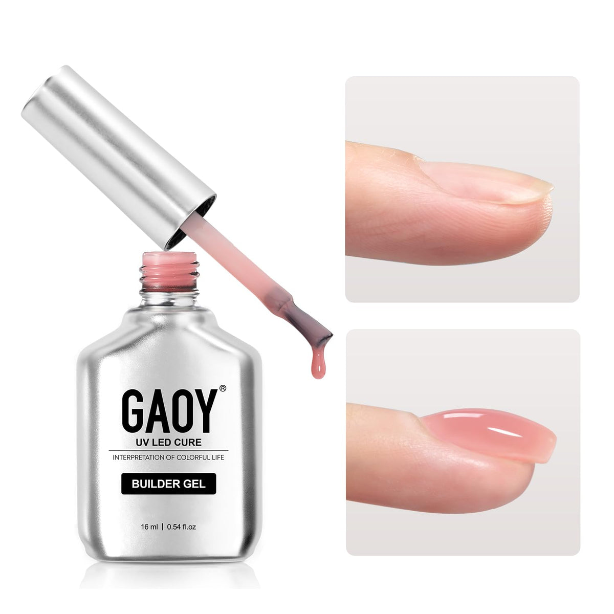 GAOY bottle front view showing 1964 Quartz Pink and clear labeling for easy identification