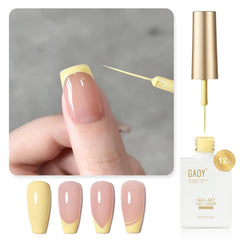 GAOY front bottle showing pastel butter yellow and generous 12ml volume benefit