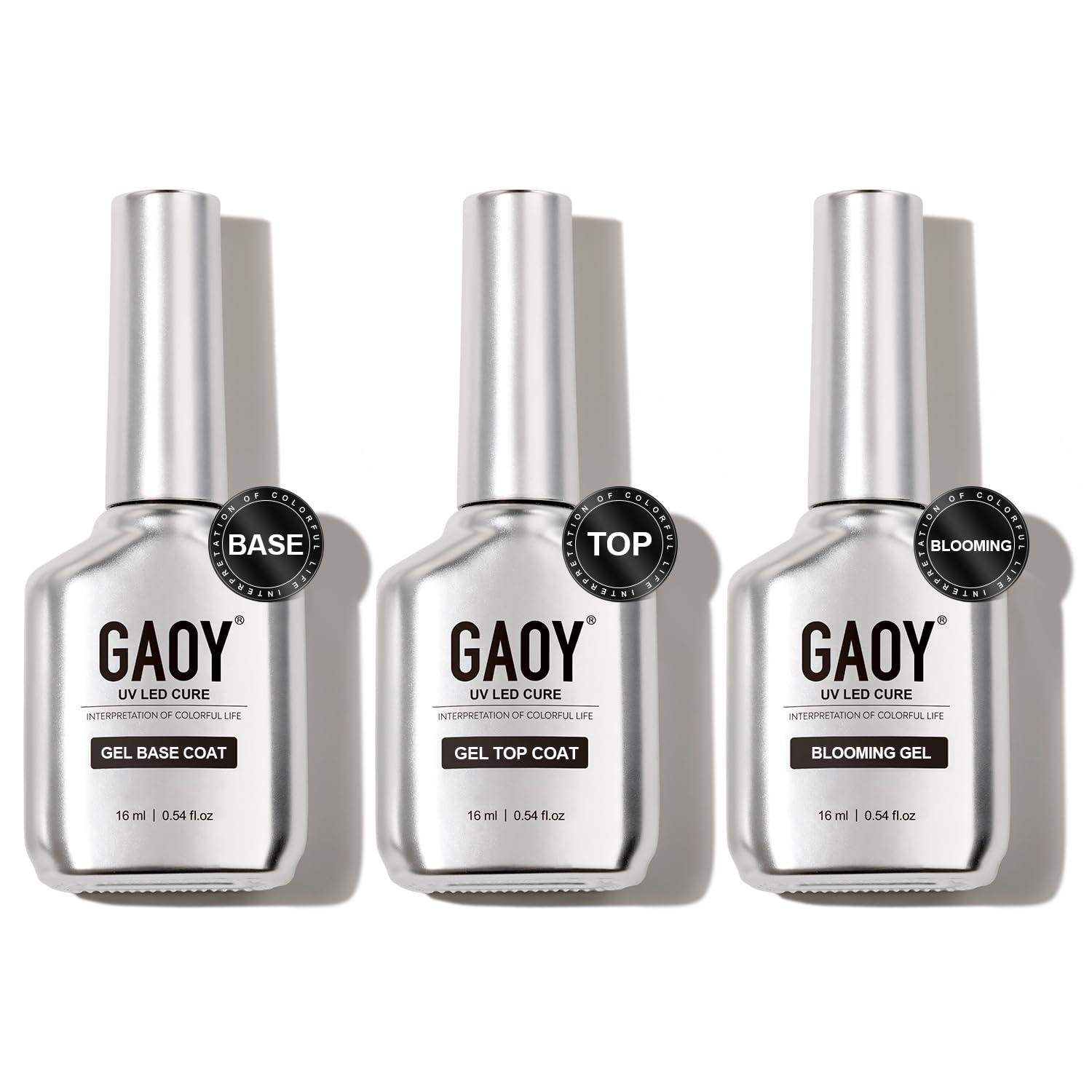 GAOY front packaging showing three 16ml bottles and kit clarity benefit