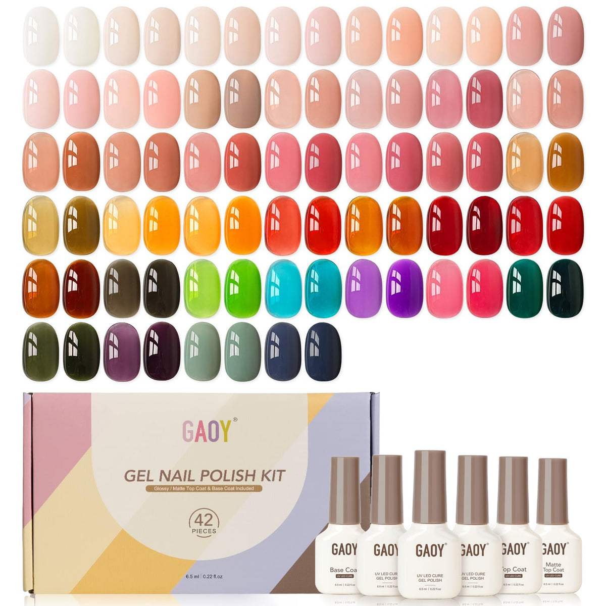 GAOY front packaging showing all 42-piece kit and quick identification benefit