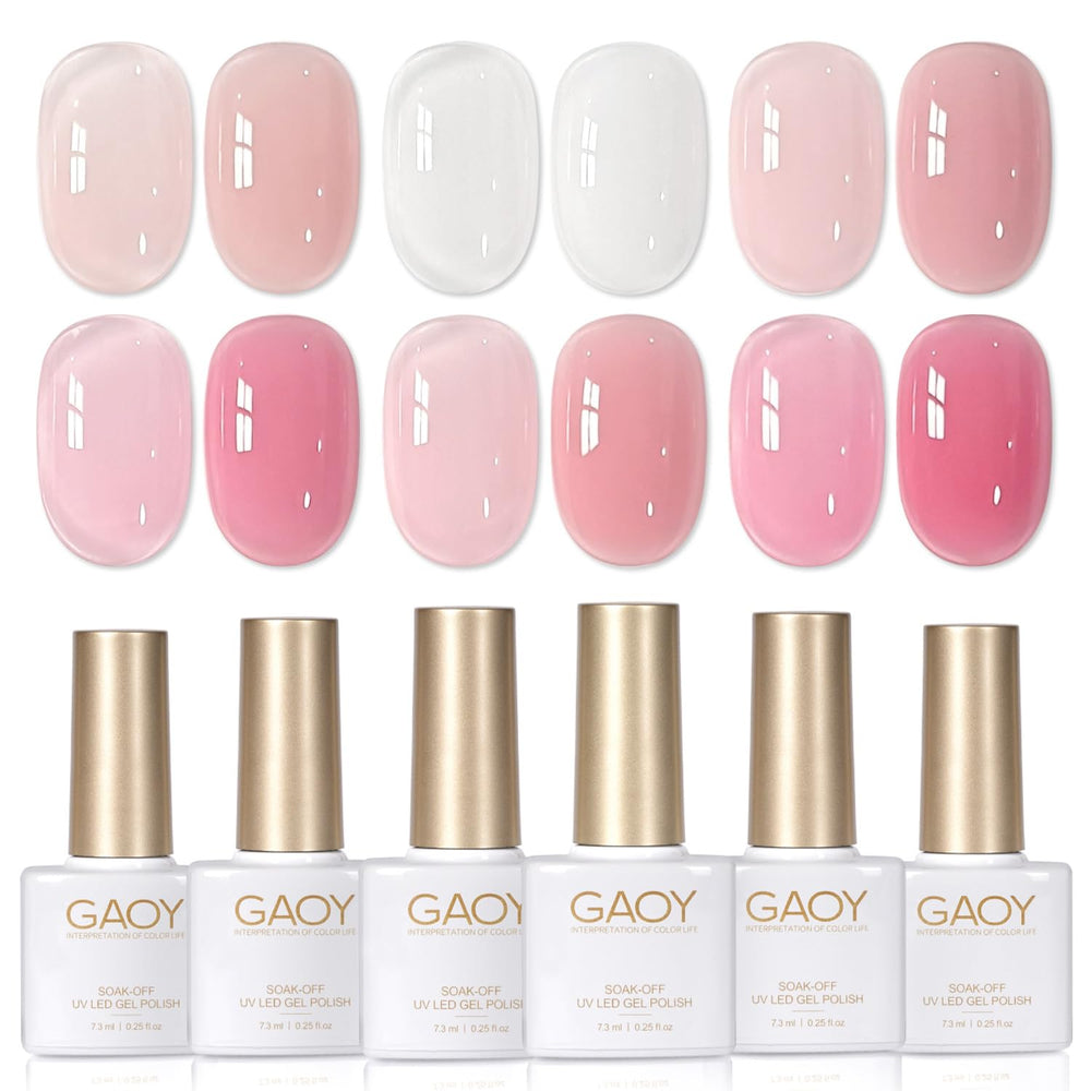GAOY front packaging showing six color bottles and kit benefits