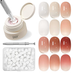GAOY front packaging showing six gel jars and included tools for easy gradients