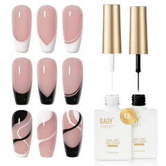 GAOY front packaging showing black and white gel liners, clear benefit of classic contrast