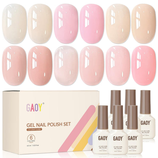 GAOY front packaging showing six jelly gel bottles and kit benefits