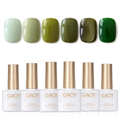 GAOY front packaging showing six dark green cat eye gel bottles benefits quick at-home styling