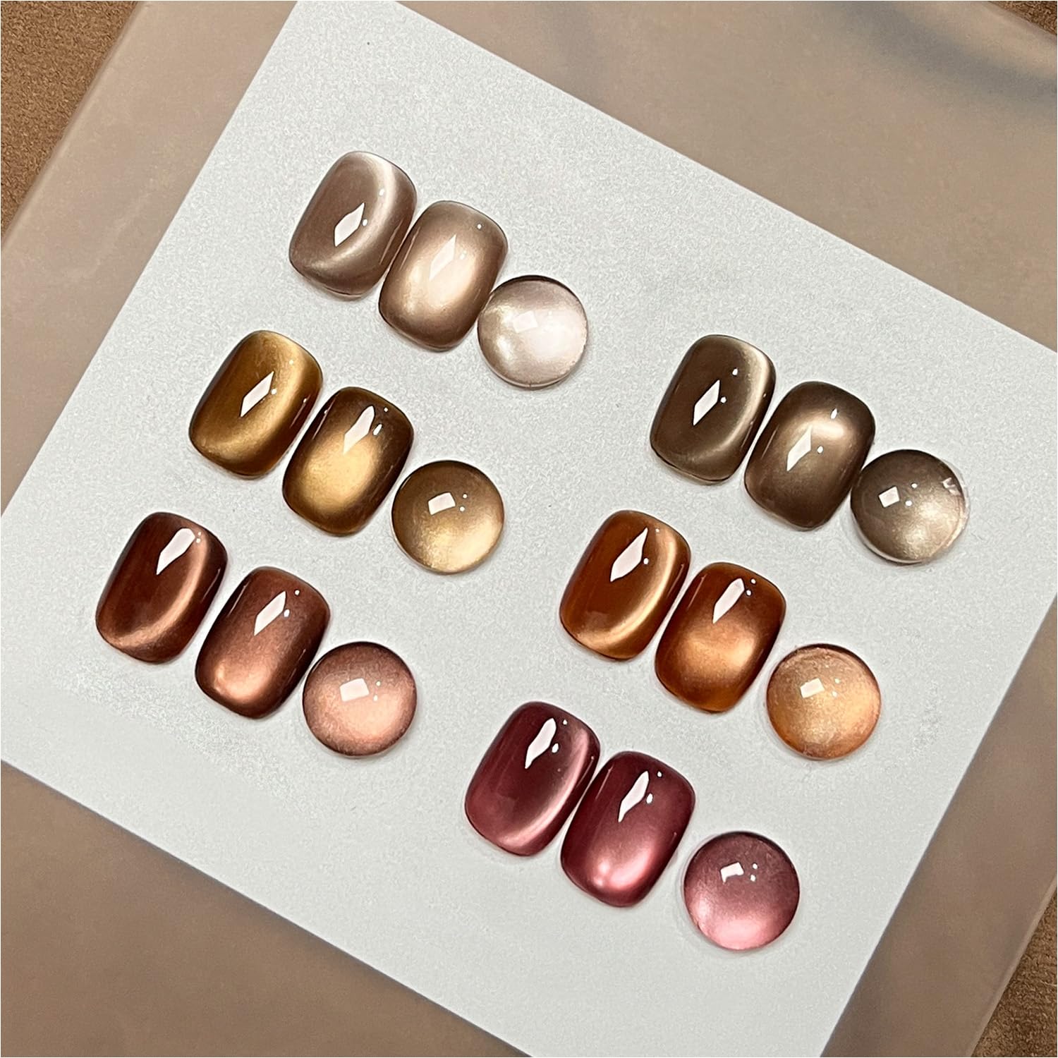 GAOY front packaging showing six gel bottles and magnet, ready for home manicures