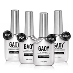 GAOY front packaging showing four 16ml bottles and chrome finish for professional presentation