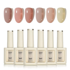 GAOY front packaging showing six nude jelly bottles and set benefits