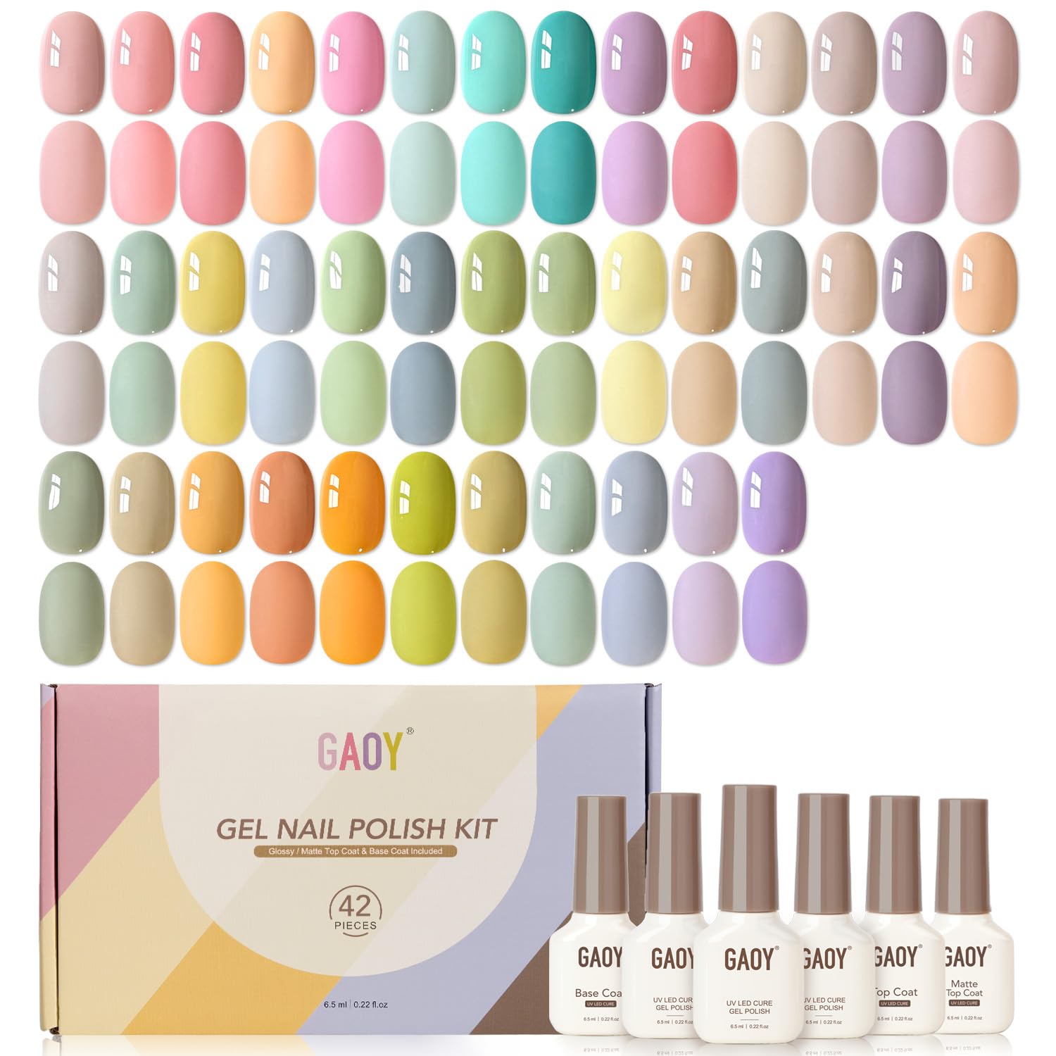 GAOY front packaging showing full 42-piece kit and easy storage benefit