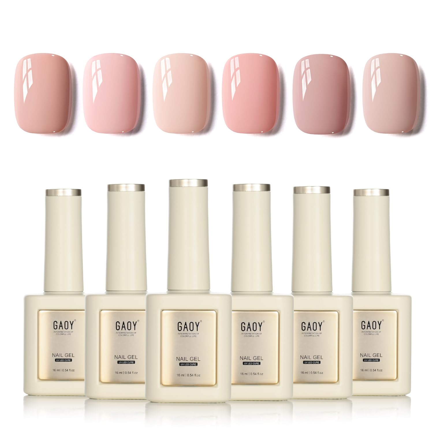 GAOY front packaging showing six pink bottles and neat layout for easy selection