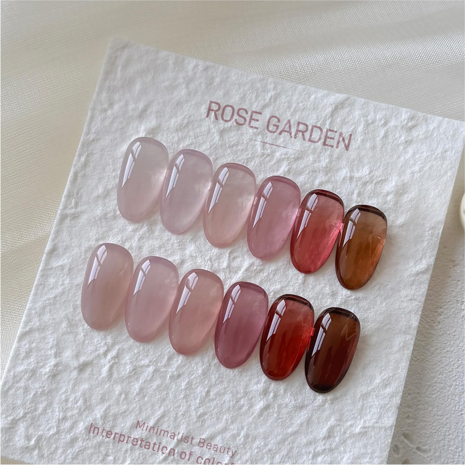 GAOY front packaging displaying six golden 16ml bottles and jelly gel colors for easy selection
