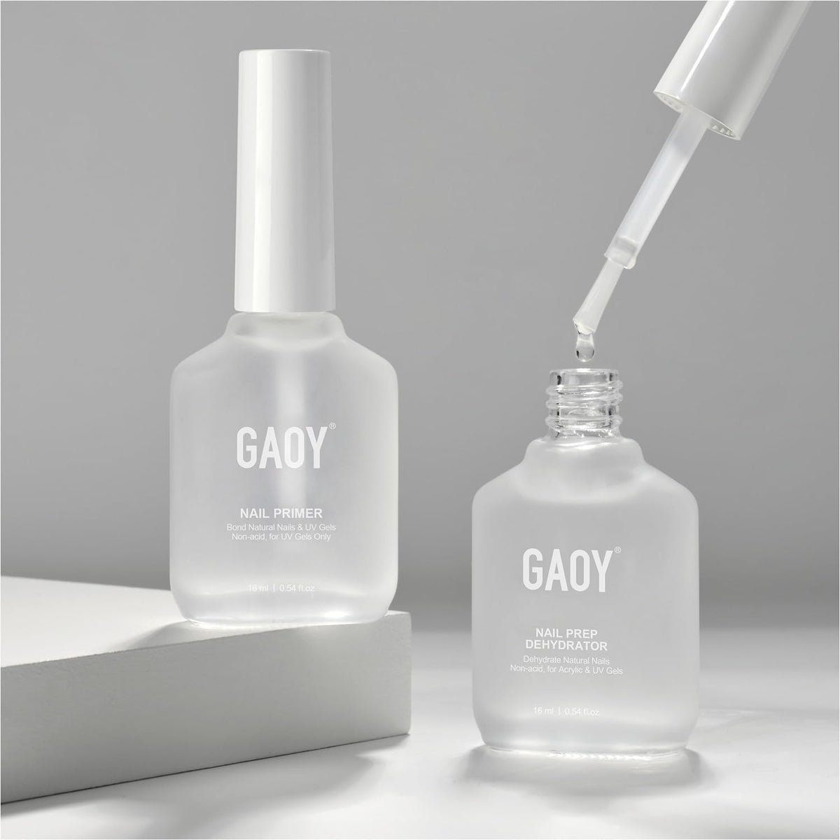 GAOY front packaging showing two bottles for quicker salon-style prep