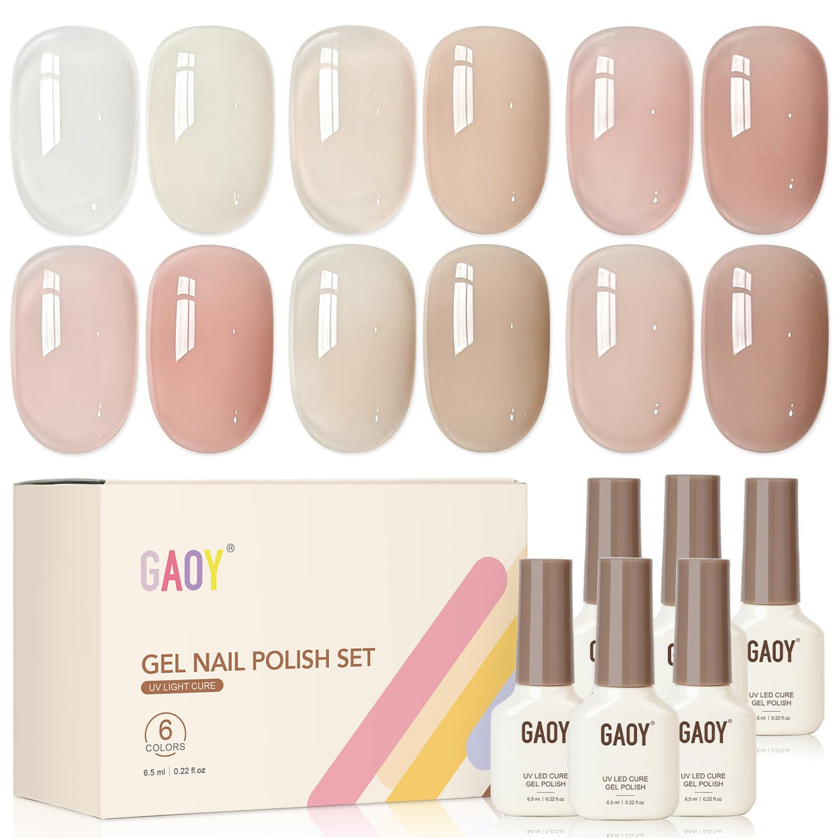 GAOY front packaging showing six bottles and kit benefits
