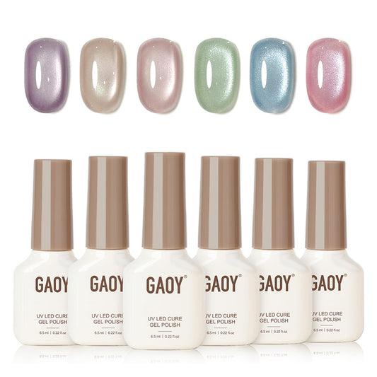 GAOY front packaging showing six gel bottles and magnet, ideal for travel convenience