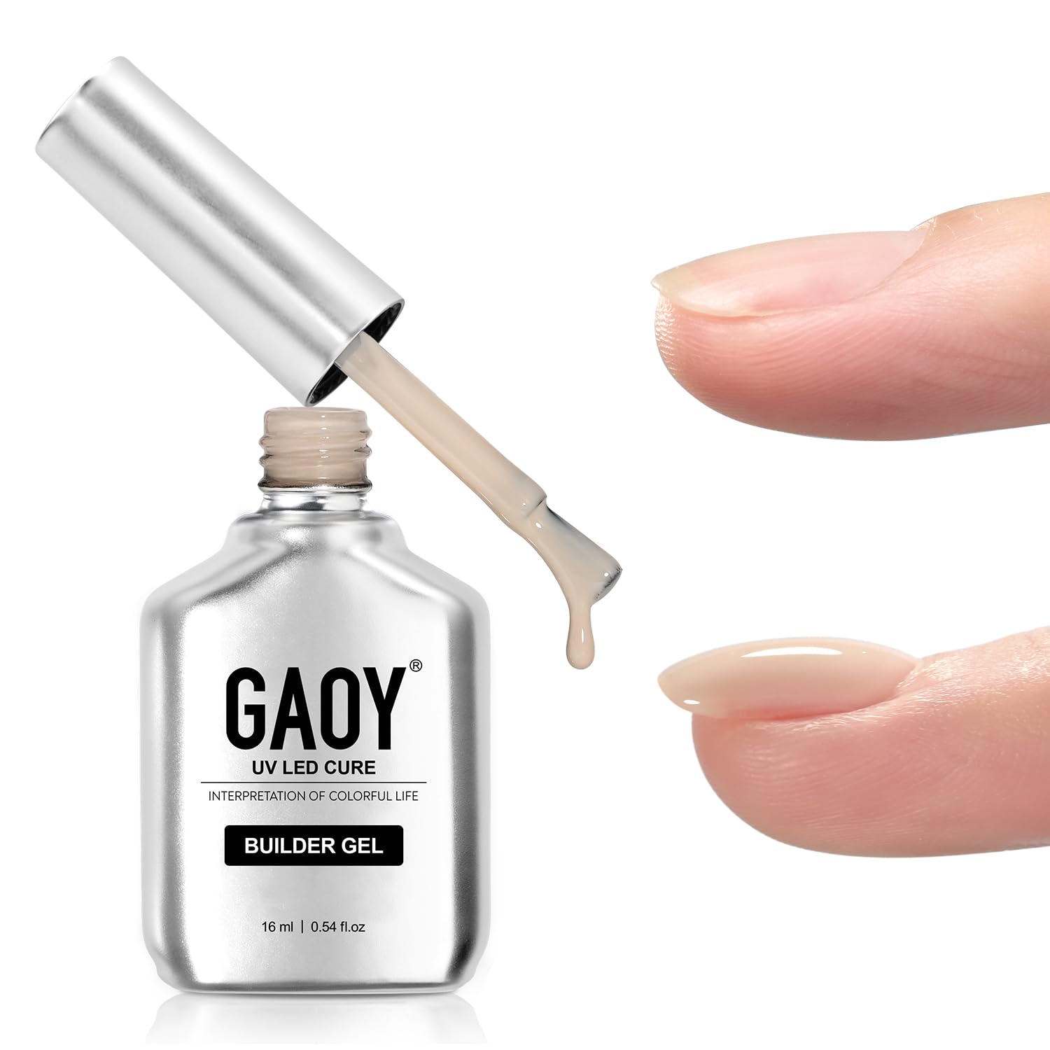 GAOY front packaging showing bottle and shade for clear product ID and color