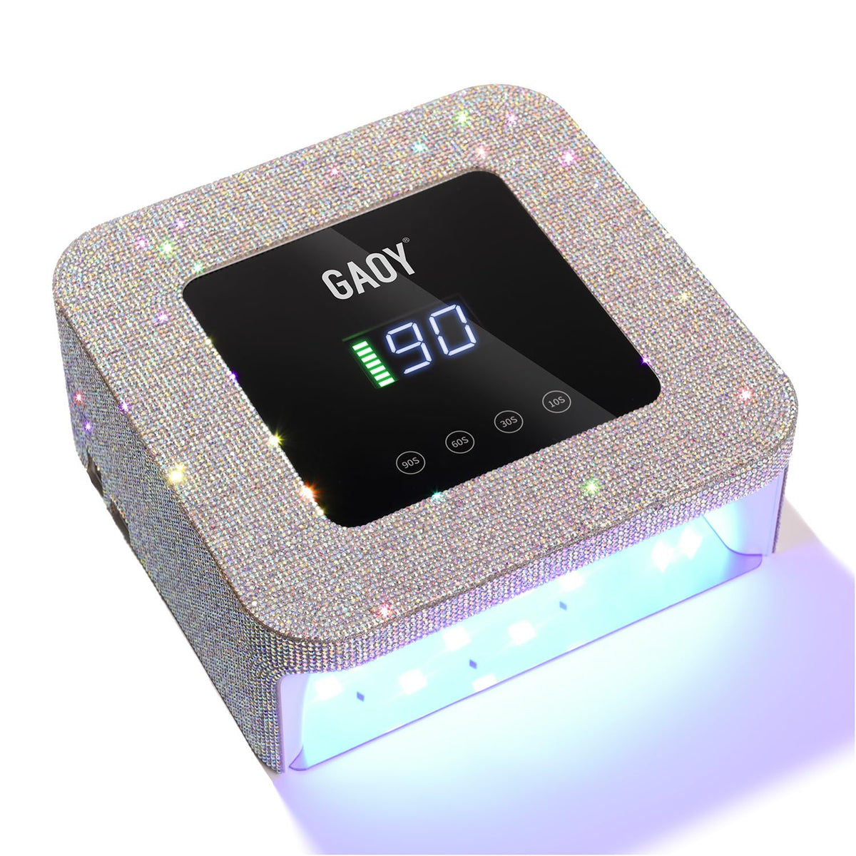 GAOY front view showing AB Diamond finish and portable design for stylish curing