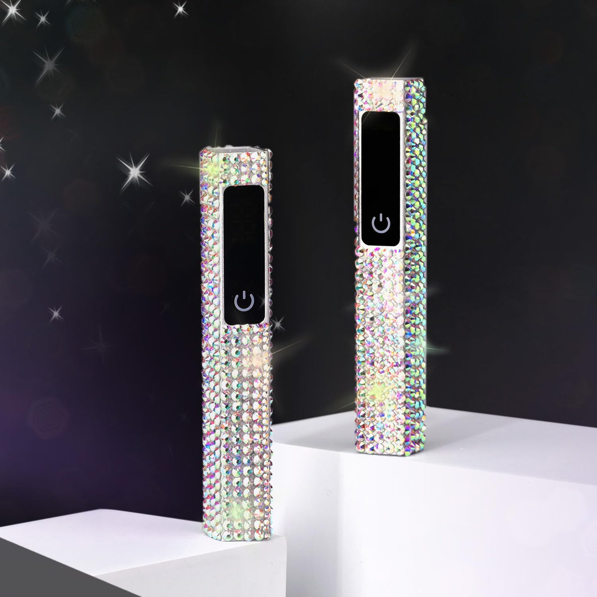 GAOY handheld UV light front view showing compact lamp and diamond finish, portable benefit