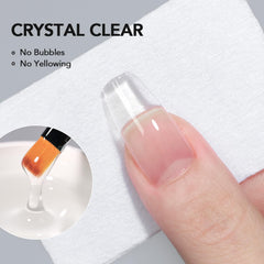 GAOY gel and 100 nail forms laid flat showing kit convenience