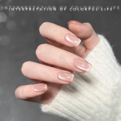 GAOY polish swatch on nail display showing size scale and application clarity