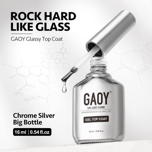 GAOY brushed-chrome bottle detail highlighting durable design and professional appearance